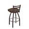 Holland Bar Stool Co 30" Low Back Swivel Bar Stool, Bronze Finish, Canter Earth Seat 41130BZ006 - alternate 3